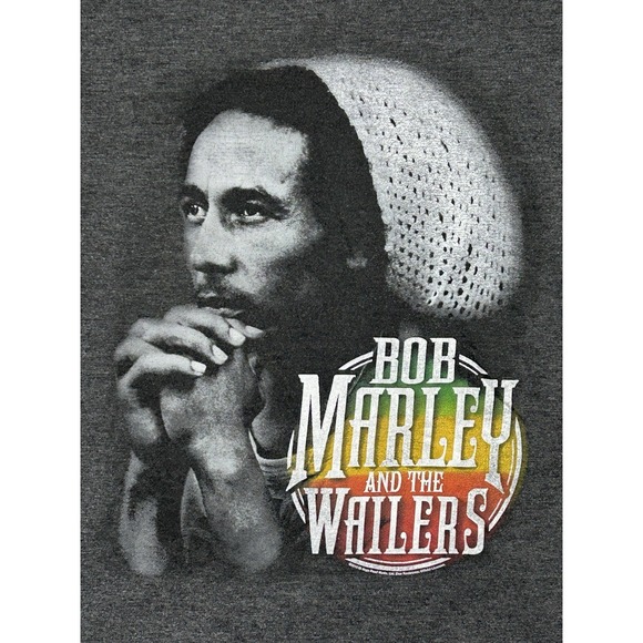 Bob Marley and The Wailers Gray Short Sleeve Shirt Size L Jamaica Collection - Picture 2 of 8